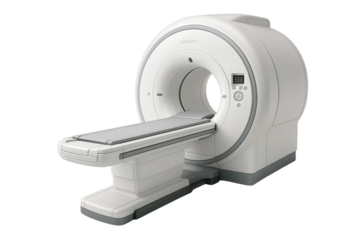 Modern mri scanner machine isolated on transparent background
