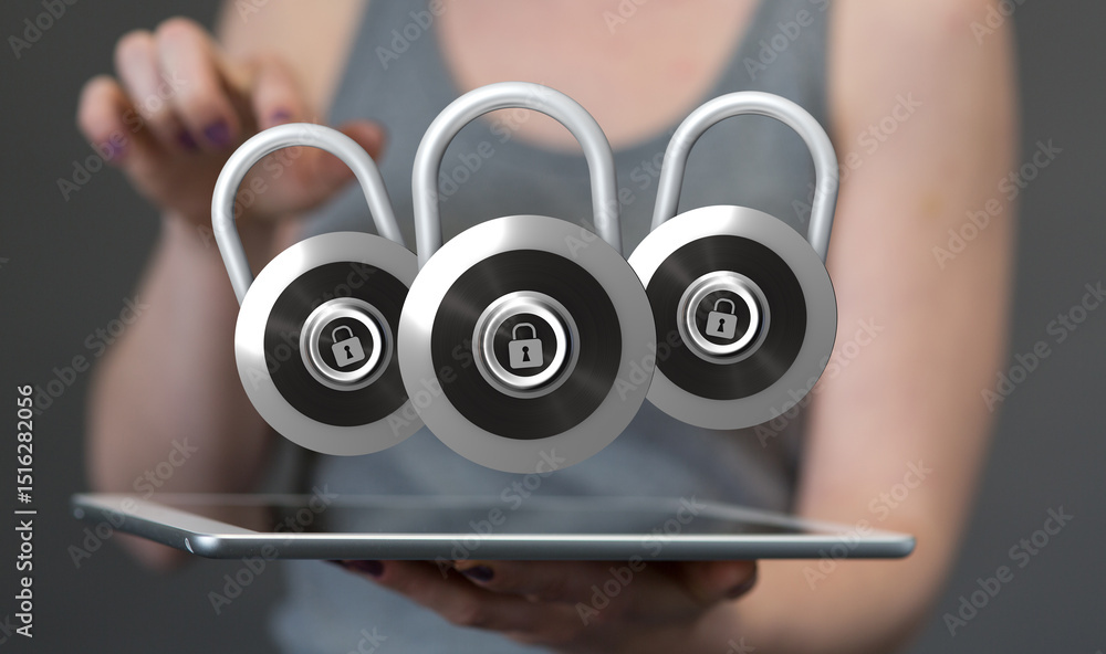 Poster safeguard your sensitive information with robust, multi-layered encryption. digital security for pea