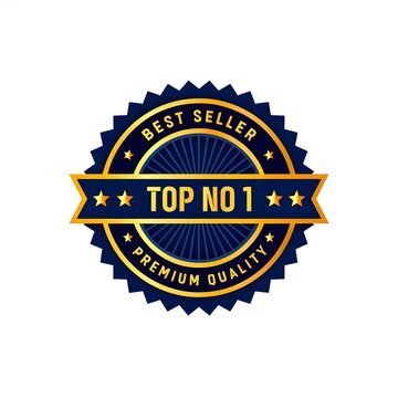 Premium Quality Best Seller Top No 1 Award Badge.