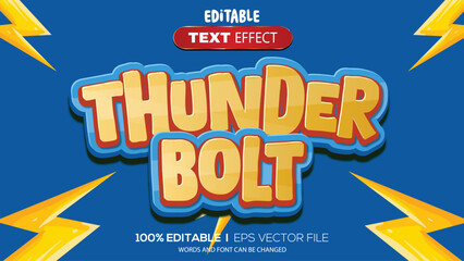 Obraz premium 3d text effect thunderbolt theme