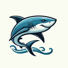 fierce shark vector image