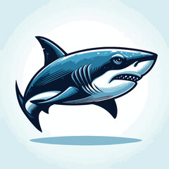 fierce shark vector image