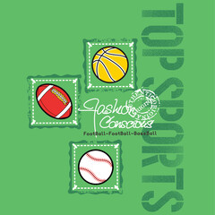 sports equipment typography slogan. Vector illustration