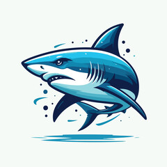 fierce shark vector image