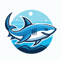 fierce shark vector image