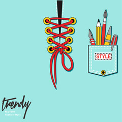 fashion mockup design, Flat Vector Illustration