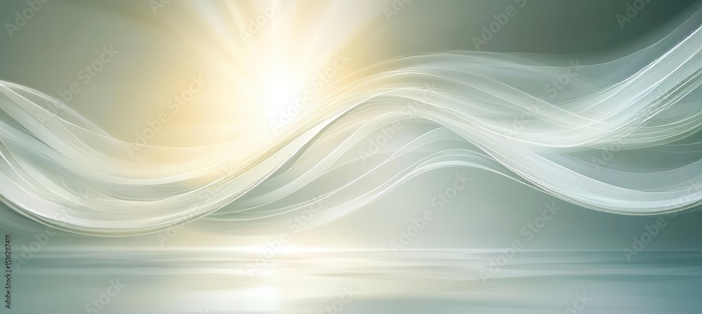 Poster abstract delicate fluid waves background with soft gentle gradient grey tones, forming dynamic flow