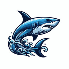 fierce shark vector image