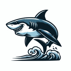 fierce shark vector image