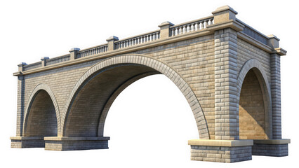Naklejka premium A majestic stone arch bridge featuring intricate details and a smooth surface, symbolizing strength and durability in architecture.