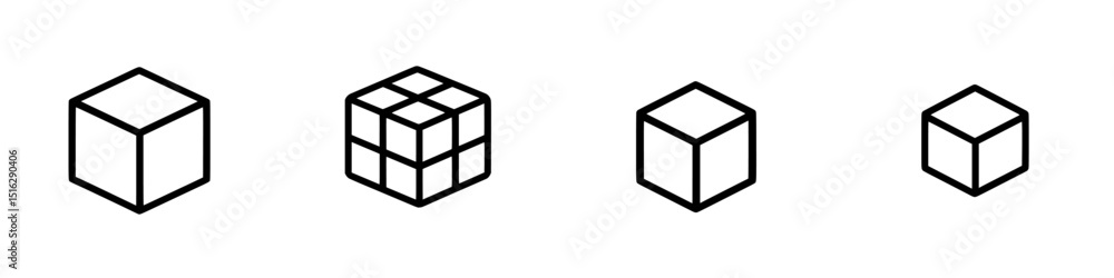 Aufkleber icon set featuring geometric shapes in minimalist design for creative projects and applications