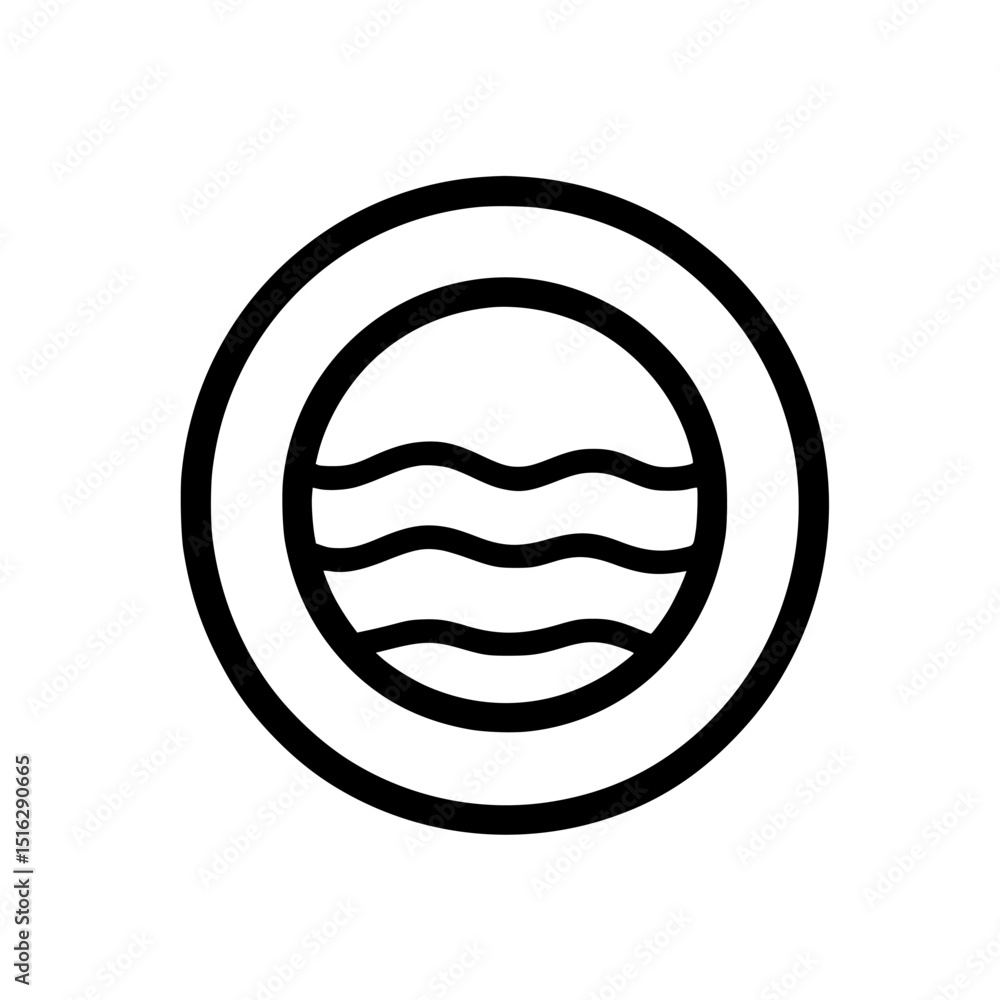 Aufkleber ocean wave icon set featuring minimalistic design for creative projects and digital applications