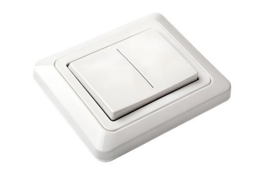 Minimalist Modern White Square Button Design Isolated on Clean White Background Featuring Simple and Elegant Aesthetic for Contemporary Interface or UI Concepts in High Resolution