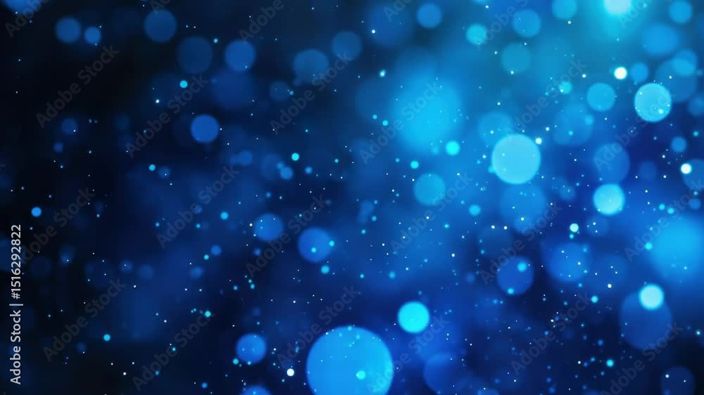 Poster a picture of small white dots scattered across a bright blue background, great for use in presentati