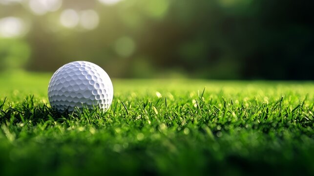 Golf ball on the green