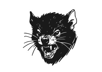 Tasmanian devil hand drawn sketch vector illustration