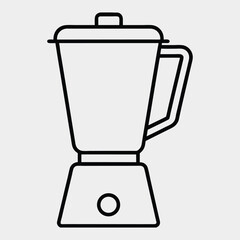 Line art of a blender on the white background.12.eps