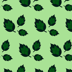 seamless pattern with green hops