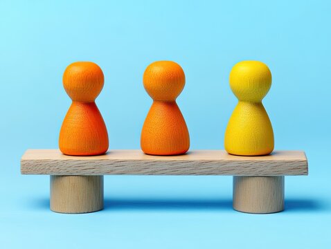 Three figures, one different color