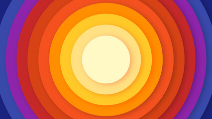 Abstract rainbow circle layers illustration for creative modern background designs