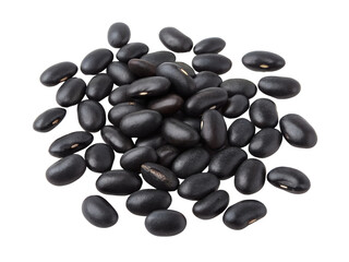 Pile of Dried Black Beans on Black Isolated on transparent background, Isolated Png file, Cut-out, Isolate Png, No Background, Isolated object