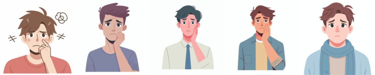 male vector expression worried