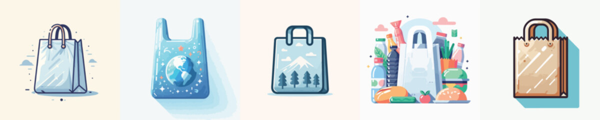 Vector of a plastic bag.