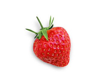 Fresh strawberry berry isolated on white