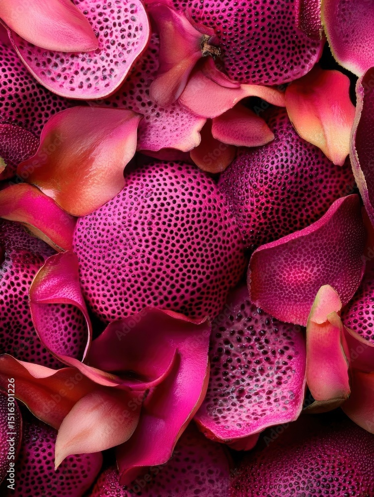 Poster close-up of a group of pink flowers. the flowers are arranged in a circular pattern, with some overl