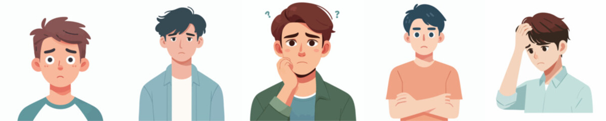 male vector expression worried