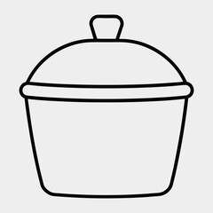 line art of a food storage container on the white background 2.eps