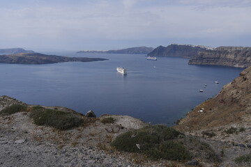 paysage caldeira Santorin plage
