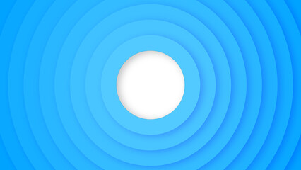 Fototapeta premium Concentric blue circles with white center abstract background modern design concept