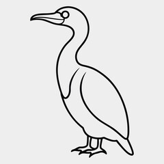 Obraz premium line art of bird in the white background 11.eps