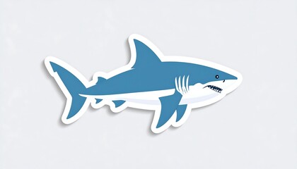Obraz premium Great White Shark Illustration.