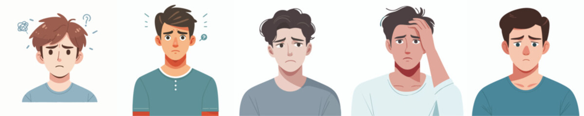 male vector expression worried