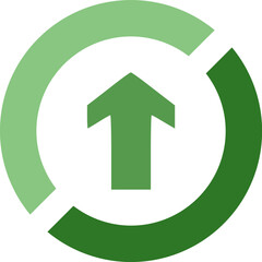 Design of up green arrow symbol