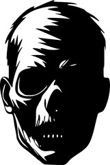 Dead man zombie face draw