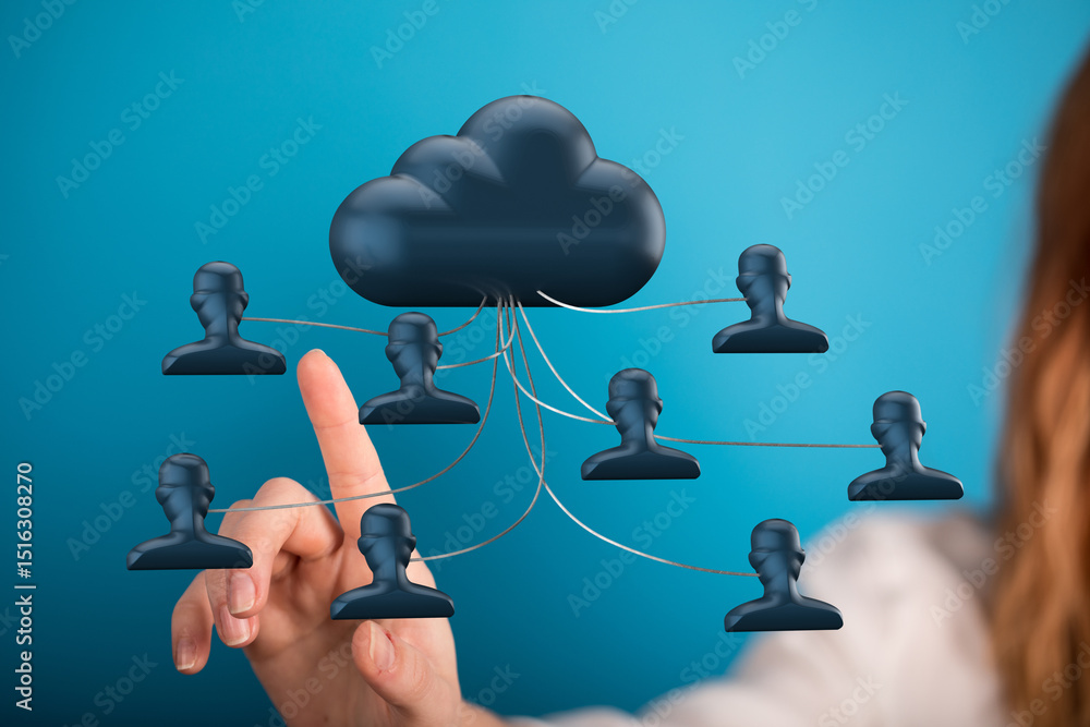 Poster Secure cloud-based data sharing and collaboration.  Ideal for teamwork and data management.