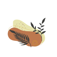 Aesthetic Abstract Floral Element