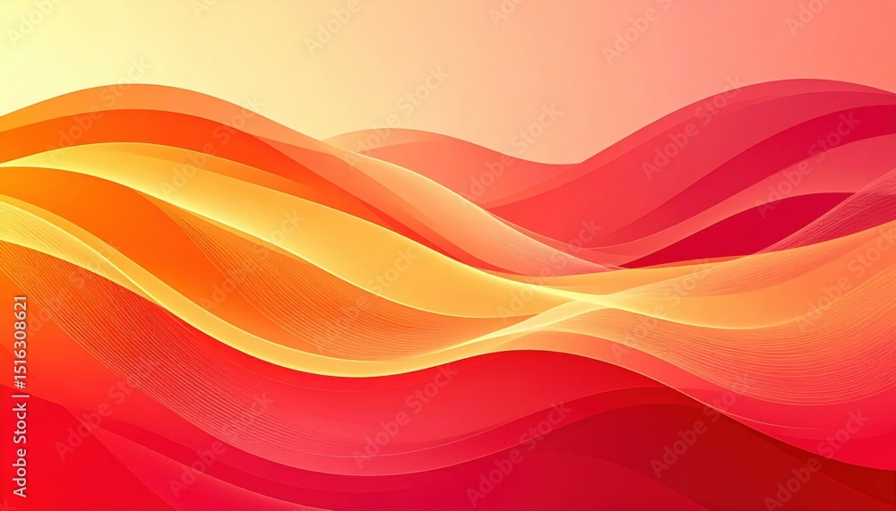 Poster abstract wave design with gradient colors
