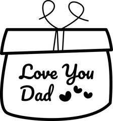 Father's Days Doodle Element Illustration