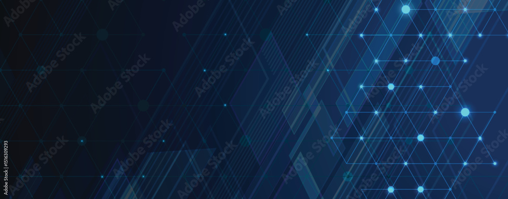 Poster abstract polygonal background technology concept, futuristic background