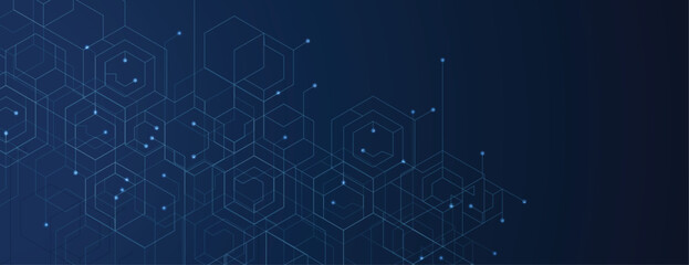 Abstract polygonal background technology concept, futuristic background