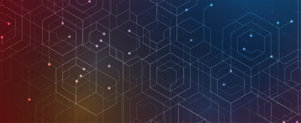 Obraz premium Abstract polygonal background technology concept, futuristic background