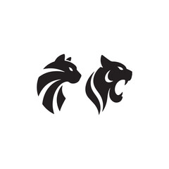 Obraz premium Panther logo design silhouette 