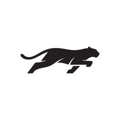 Panther logo design silhouette 