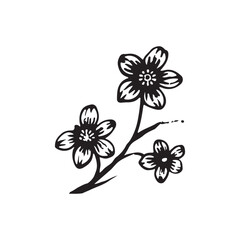 abstract floral background silhouette 