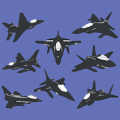 fighter plan vector