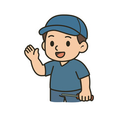 Air conditioning technician illustration